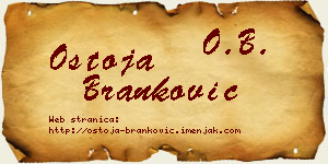 Ostoja Branković vizit kartica